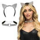 Set diamond cat - diadeem en choker Set diamond cat - diadeem en choker