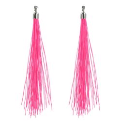 Oorbellen festival neon roze - clipsluiting - UV Blacklight