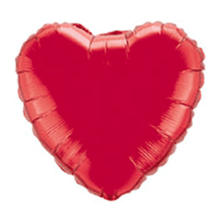 Folieballon hart rood 80 cm - 2 stuks (32 inch)