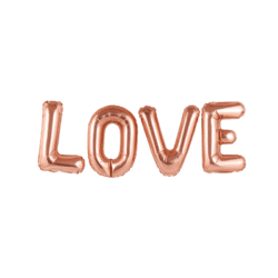 Folieballonnen slinger LOVE rose gold - DIY