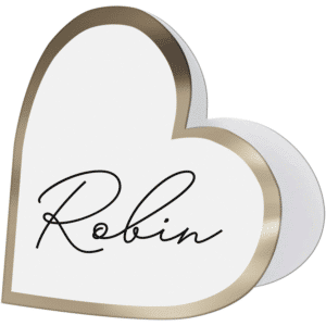 Hartvormige naamkaarten - wedding - 6 stuks