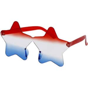 Sterren bril rood-wit-blauw - 1 stuks