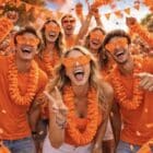 Harten bril oranje - 1 stuks