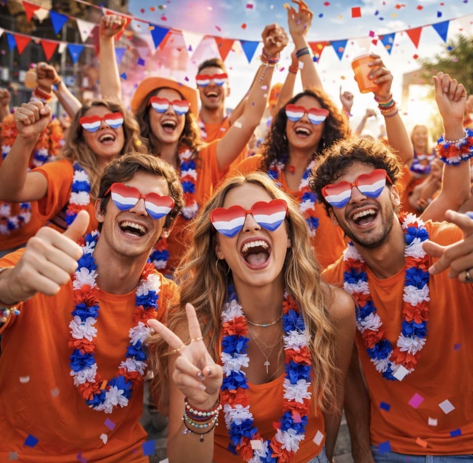 Harten bril rood-wit-blauw - 1 stuks