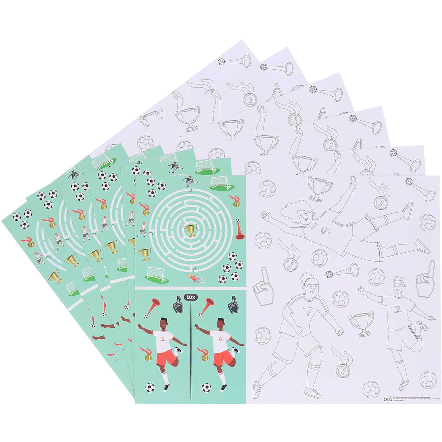 Activiteiten placemat - fantastic football - 6 stuks