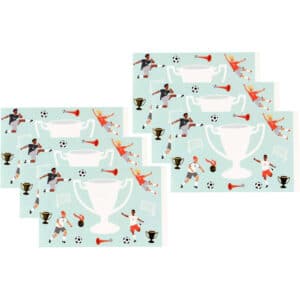 Bellenblaas stickers - fantastic football - 6 stuks