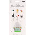 Cupcake decoratie set - fantastic football - 6 stuks