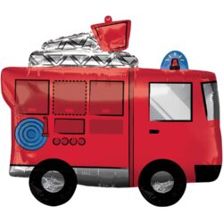 Folieballon brandweerauto - 66 x 55 cm - 1 stuks