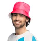 Bucket hat Rave neonroze - UV blacklight - hoofdomtrek 58 cm - 1 stuks Bucket hat Rave neonroze - UV blacklight - hoofdomtrek 58 cm - 1 stuks