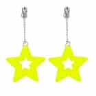 Oorbellen ster neon geel - UV blacklight - 1 paar Oorbellen ster neon geel - UV blacklight - 1 paar