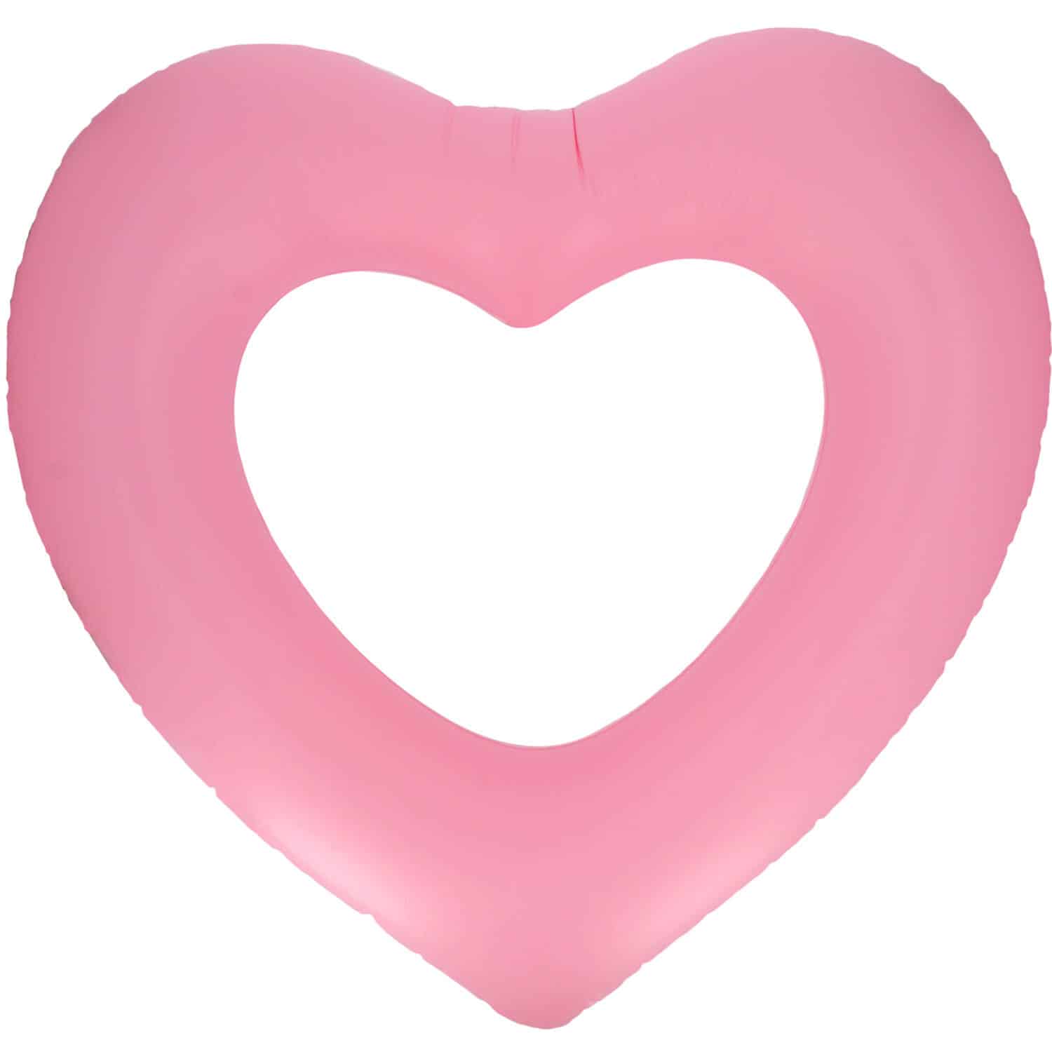 Opblaasbare fotolijst hartvorm - she said yaasss - roze/wit - 75 cm