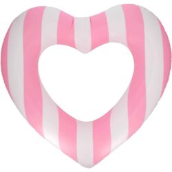 Opblaasbare fotolijst hartvorm - she said yaasss - roze/wit - 75 cm
