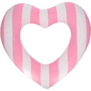 Opblaasbare fotolijst hartvorm - she said yaasss - roze/wit - 75 cm