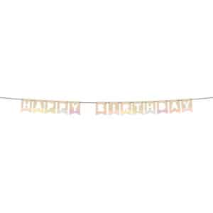 Houten letterslinger dreamy pastels - Happy Birthday - 4 m - 1 stuks