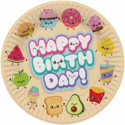 Papieren borden kawaii party - 23 cm - 8 stuks