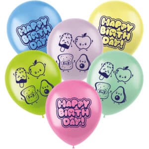Latex ballonnen kawaii party - 33 cm - 6 stuks