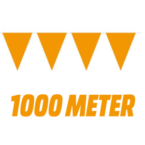 Vlaggenlijn Oranje (1000 meter) (100 stuks van 10 meter)