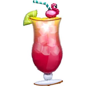 Folieballon cocktail flamingo 50 x 104 cm - 1 stuks