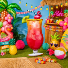 Folieballon cocktail flamingo 50 x 104 cm - 1 stuks Folieballon cocktail flamingo 50 x 104 cm - 1 stuks