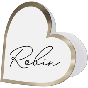 Hartvormige naamkaarten - wedding - 6 stuks Hartvormige naamkaarten - wedding - 6 stuks