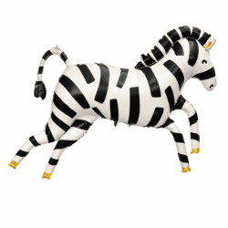 Folieballon zebra 100 x 82 cm - 1 stuks