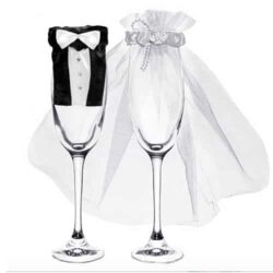 Versiering champagneglazen M/V
