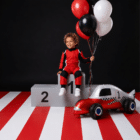 Staande folieballon raceauto mix 90 x 34 cm - 1 stuks