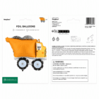 Folieballon vrachtwagen construction 87 x 69 cm - 1 stuks Folieballon vrachtwagen construction 87 x 69 cm - 1 stuks