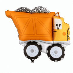 Folieballon vrachtwagen construction 87 x 69 cm