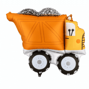 Folieballon vrachtwagen construction 87 x 69 cm - 1 stuks