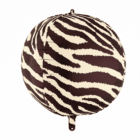 Folieballon rond zebra print 50 cm - 1 stuks Folieballon rond zebra print 50 cm - 1 stuks