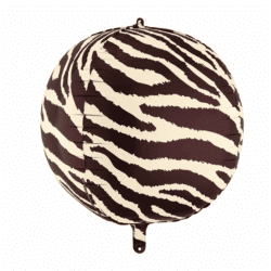 Folieballon rond zebra print 50 cm - 1 stuks