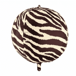 Folieballon rond zebra print 50 cm - 1 stuks