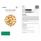 Folieballon rond cheetah print 50 cm - 1 stuks Folieballon rond cheetah print 50 cm - 1 stuks