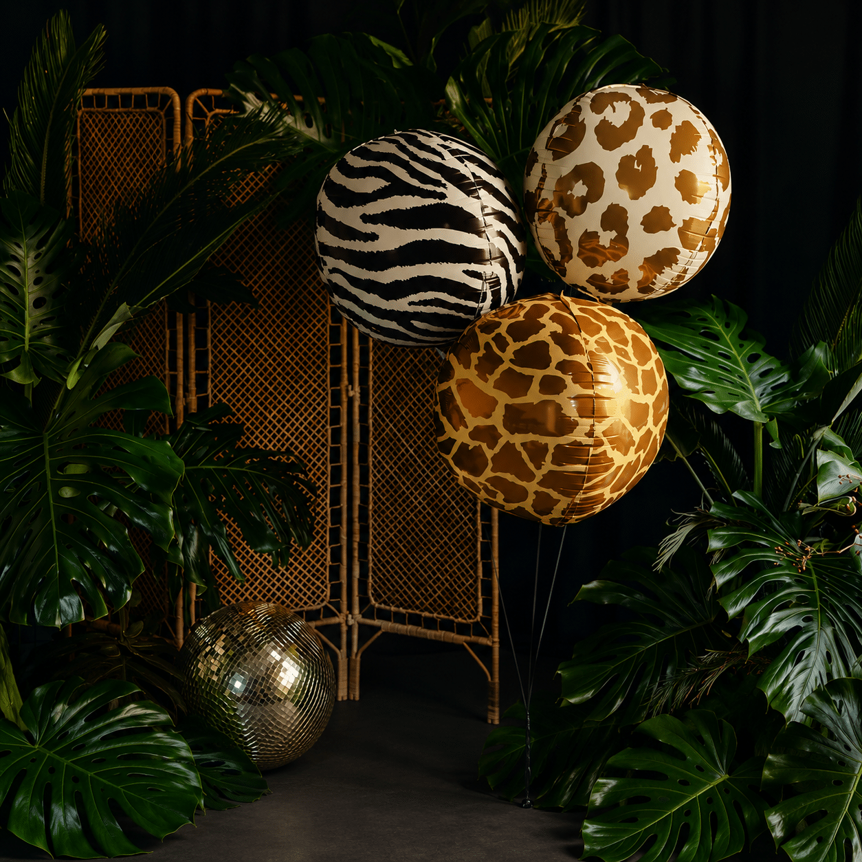 Folieballon rond giraffe print 50 cm - 1 stuks Folieballon rond giraffe print 50 cm - 1 stuks