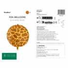 Folieballon rond giraffe print 50 cm - 1 stuks Folieballon rond giraffe print 50 cm - 1 stuks