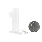 Neon LED cijfer "1" - 50 cm - 1 stuks - warm wit Neon LED cijfer "1" - 50 cm - 1 stuks - warm wit