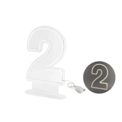 Neon LED cijfer "2" - 50 cm - 1 stuks