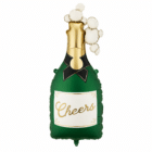 Folieballon champagnefles donkergroen 34 x 93 cm - 1 stuks Folieballon champagnefles donkergroen 34 x 93 cm - 1 stuks