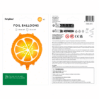 Folieballon Sinaasappel oranje 35 cm - 1 stuks Folieballon Sinaasappel oranje 35 cm - 1 stuks