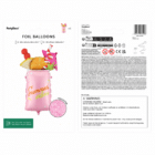 Folieballon cocktail roze 47 x 79 cm - 1 stuks Folieballon cocktail roze 47 x 79 cm - 1 stuks