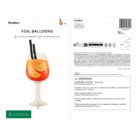 Folieballon cocktailglas 34 x 100 cm - 1 stuks Folieballon cocktailglas 34 x 100 cm - 1 stuks