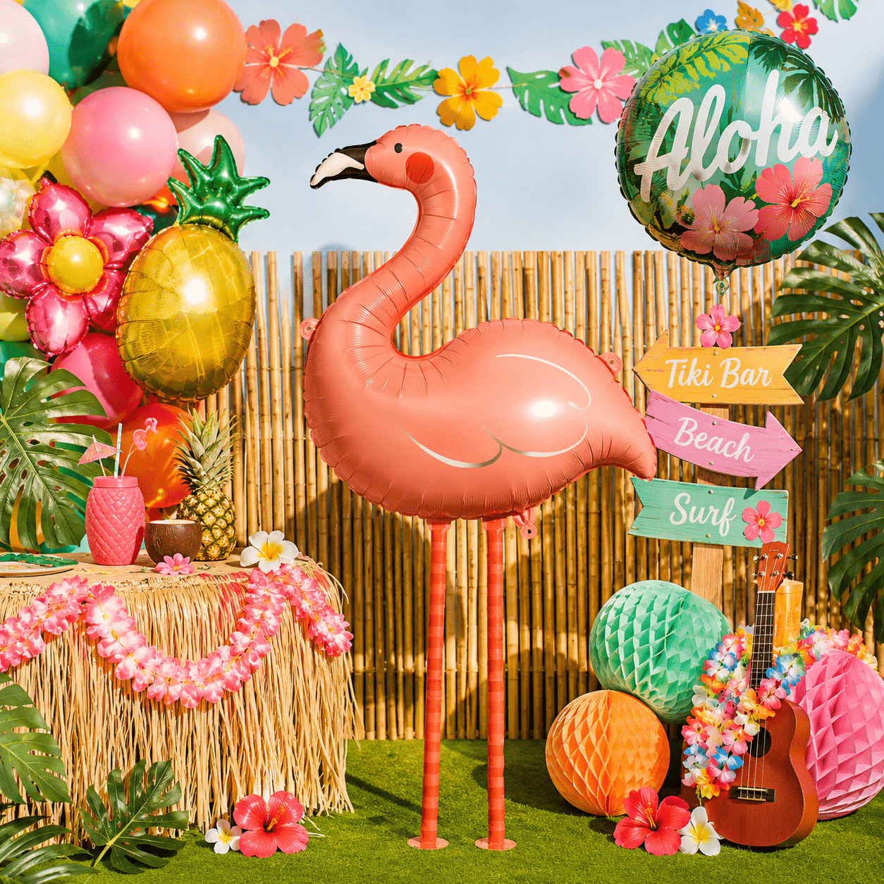 Folieballon flamingo coral 65 x 67 cm Folieballon flamingo coral 65 x 67 cm