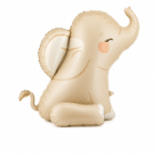 Folieballon olifant beige 84 x 90 cm- 1 stuks Folieballon olifant beige 84 x 90 cm- 1 stuks
