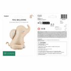 Folieballon olifant beige 84 x 90 cm- 1 stuks Folieballon olifant beige 84 x 90 cm- 1 stuks