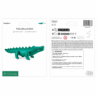 Staande folieballon krokodil 126 x 36 cm - 1 stuks Staande folieballon krokodil 126 x 36 cm - 1 stuks