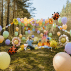 Folieballonnen madeliefjes pastel 65 cm – 4 stuks Folieballonnen madeliefjes pastel 65 cm – 4 stuks
