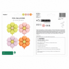 Folieballonnen madeliefjes pastel 65 cm – 4 stuks Folieballonnen madeliefjes pastel 65 cm – 4 stuks