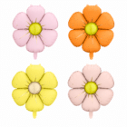 Folieballonnen madeliefjes pastel 65 cm – 4 stuks Folieballonnen madeliefjes pastel 65 cm – 4 stuks