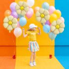 Folieballonnen madeliefjes crème 65 cm – 4 stuks Folieballonnen madeliefjes crème 65 cm – 4 stuks